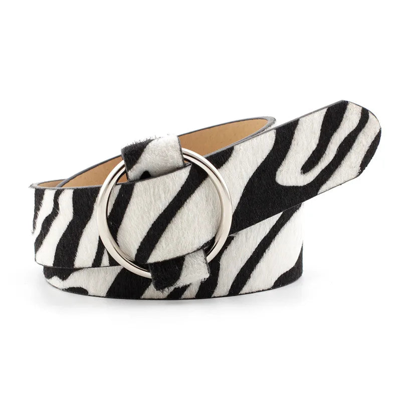 Women's Circle buckle PU Leather Belt For Women