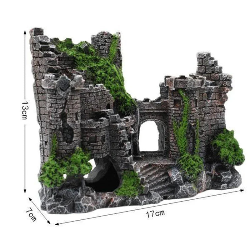 Creative Castle Shape Fish Tank Ornaments Decoration Landscaping