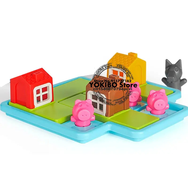 Logic Board Game Kids Marble Run Blocks Puzzle