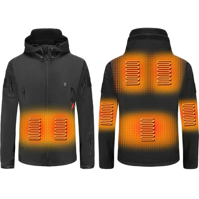 Winter Electric Heating Jacket Men USB Smart Thick