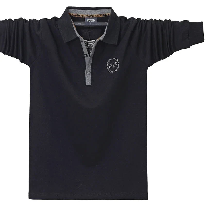 New Men's Polo Shirt Men's Leisure Embroidery Cotton
