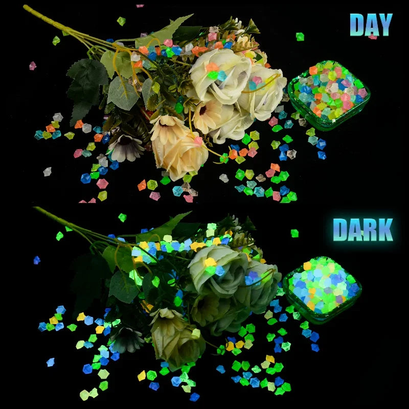 300/500 Pcs Garden Decoration Pebbles Luminous Stone Glow