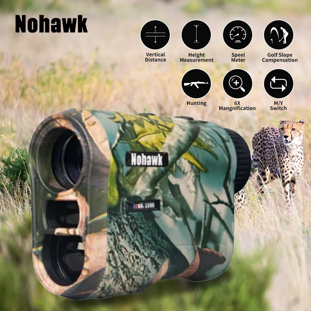 Nohawk Multifunctional Golf Laser Rangefinder Telescope with Flag-Lock