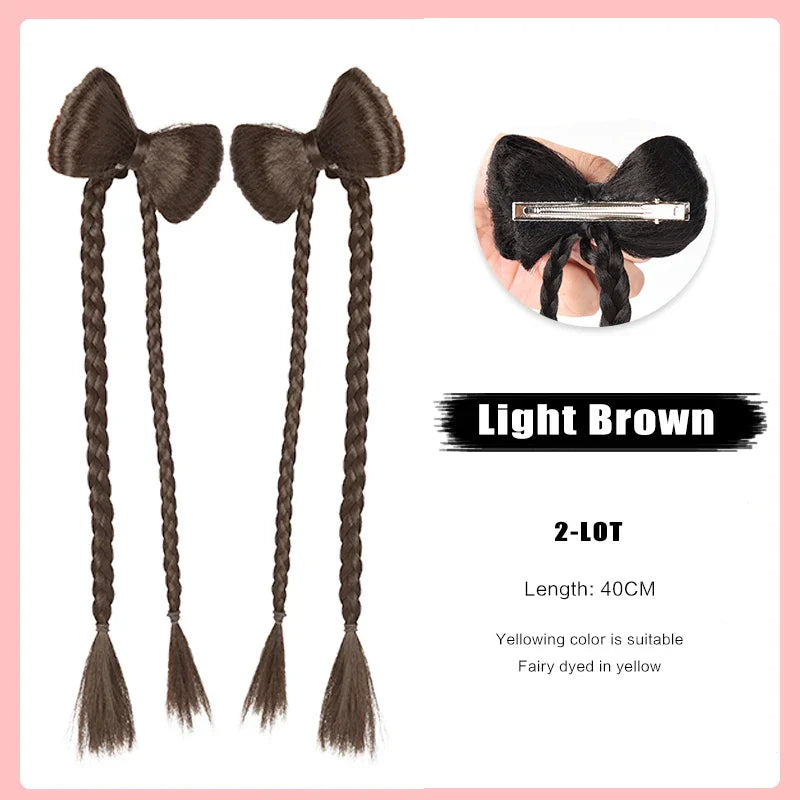 FORLISEE Bowknot Halftie High Ponytail Wig Clip Hair
