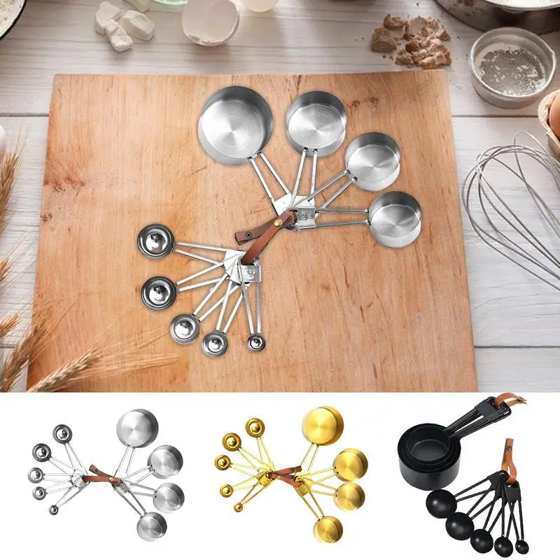 Stackable Measuring Cups And Spoons 9pcs Liquid Food