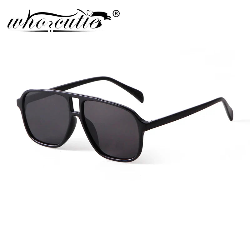 WHO CUTIE 2021 New Leopard Oversized Sunglasses Women