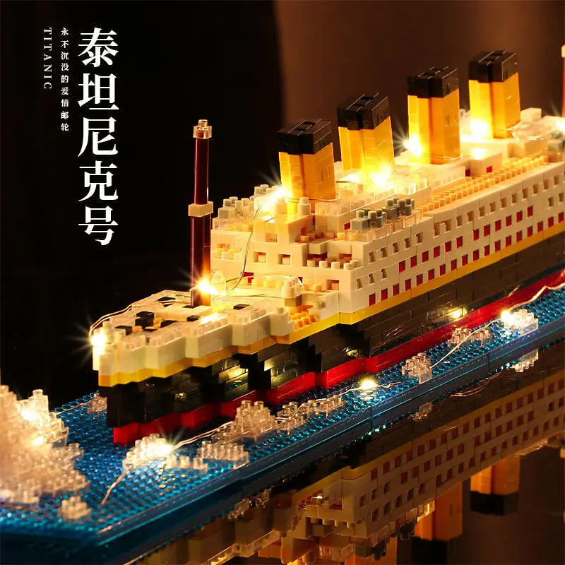 Titanic ship model children's toys birthday gift assembly