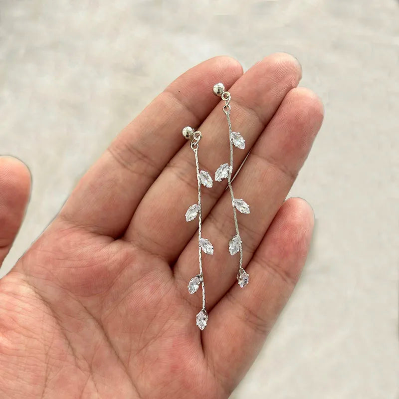 2023 Simple Cross Long Chain Tassel Drop Earrings