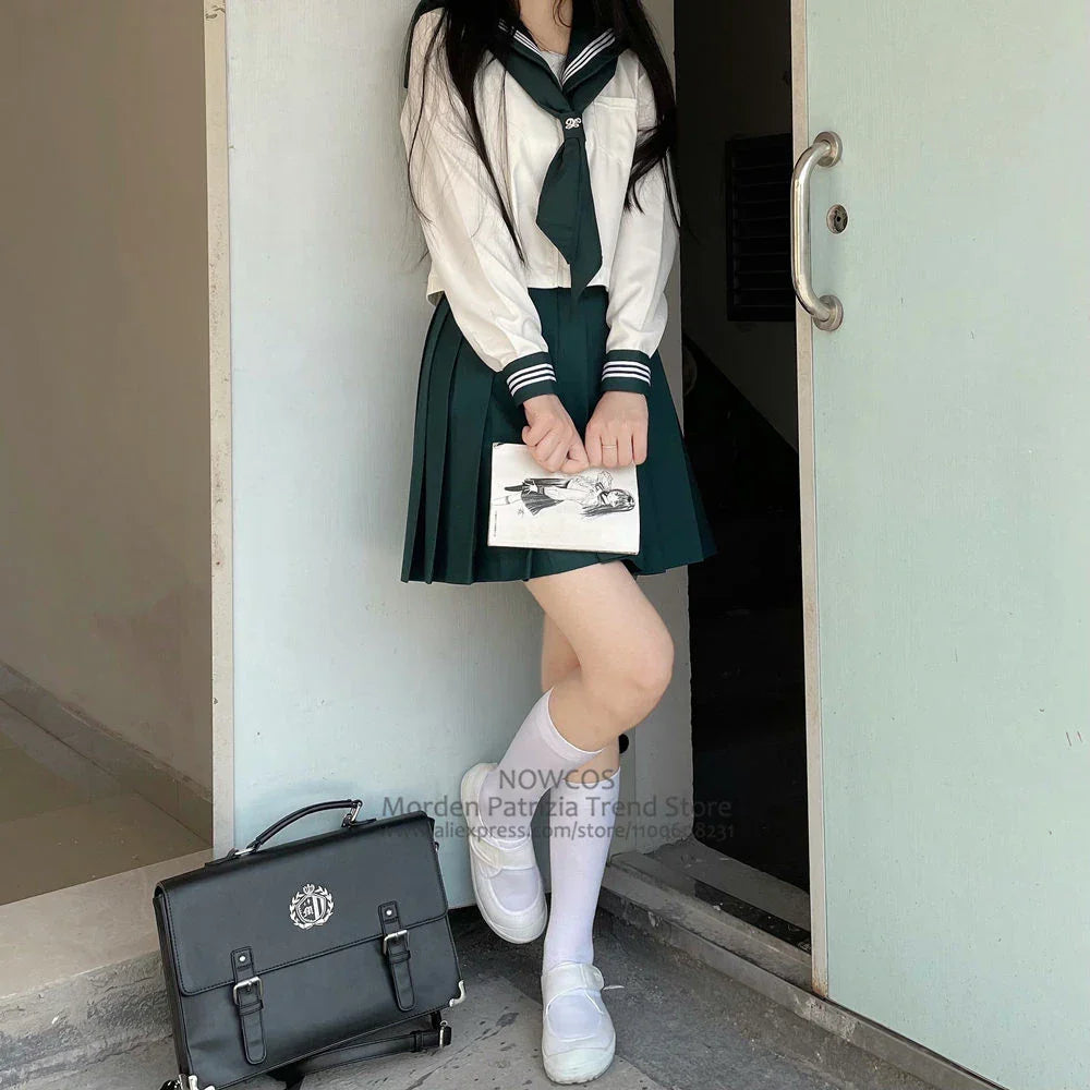 Japanese School Girl Uniform XSXL JK Green Sailor