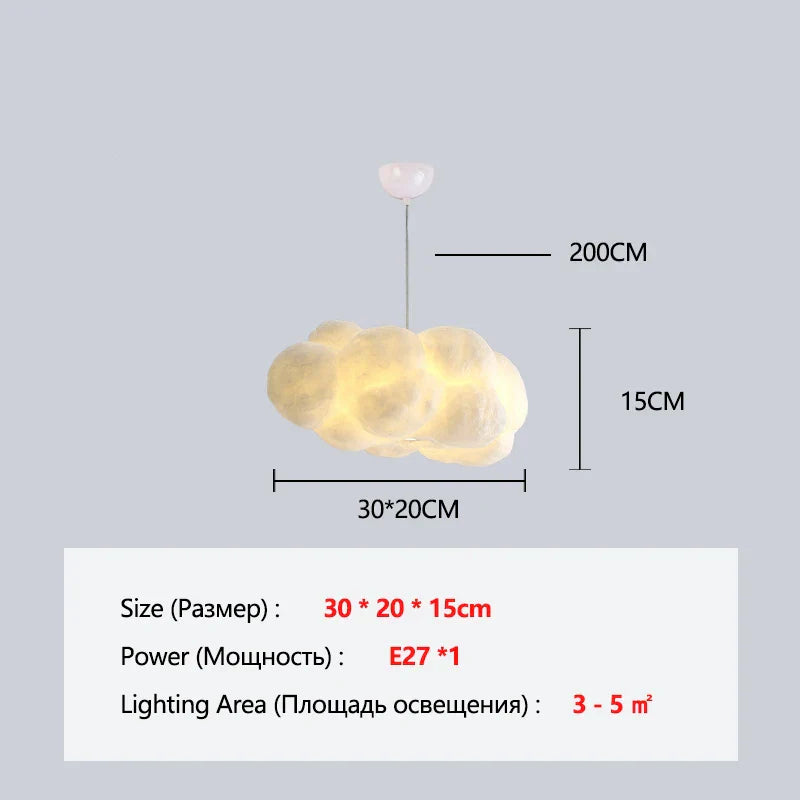 Cloud Chandelier Restaurant Lamps Modern White Floating Cloud