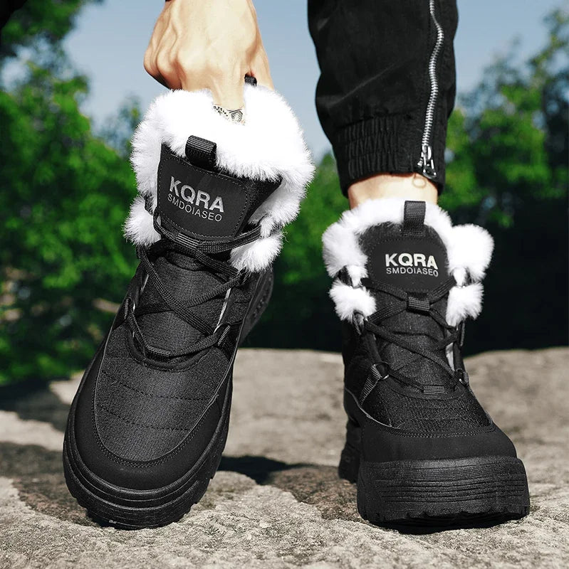 Mens Boots Outdoor Snow Shoes Plus Cotton Winter