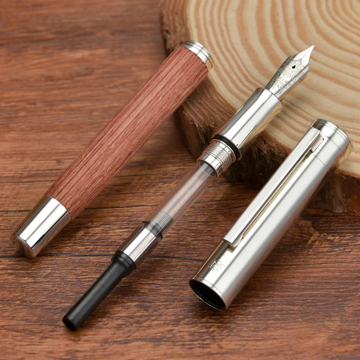 Retro Hongdian 1866 Wood Fountain Pen #35 EF/F