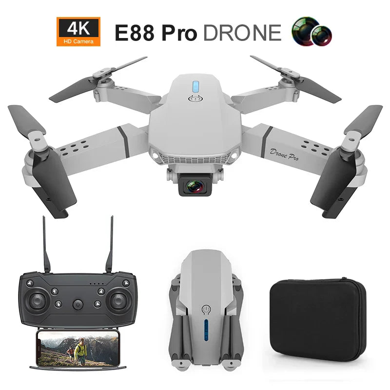E88 Pro Drone Camera Hd 4k Professional Rc