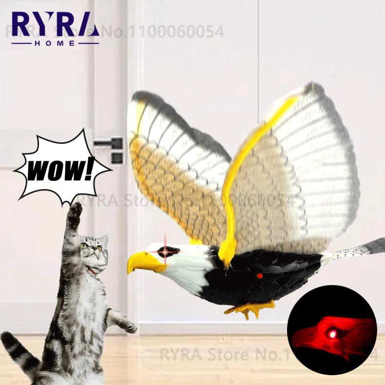 Simulation Bird Interactive Cat Toy Electric Hanging Eagle