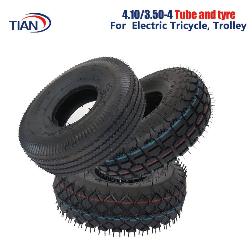 4.10/3.50-4 Tire & Inner Tube for Electric Tricycles & Scooters