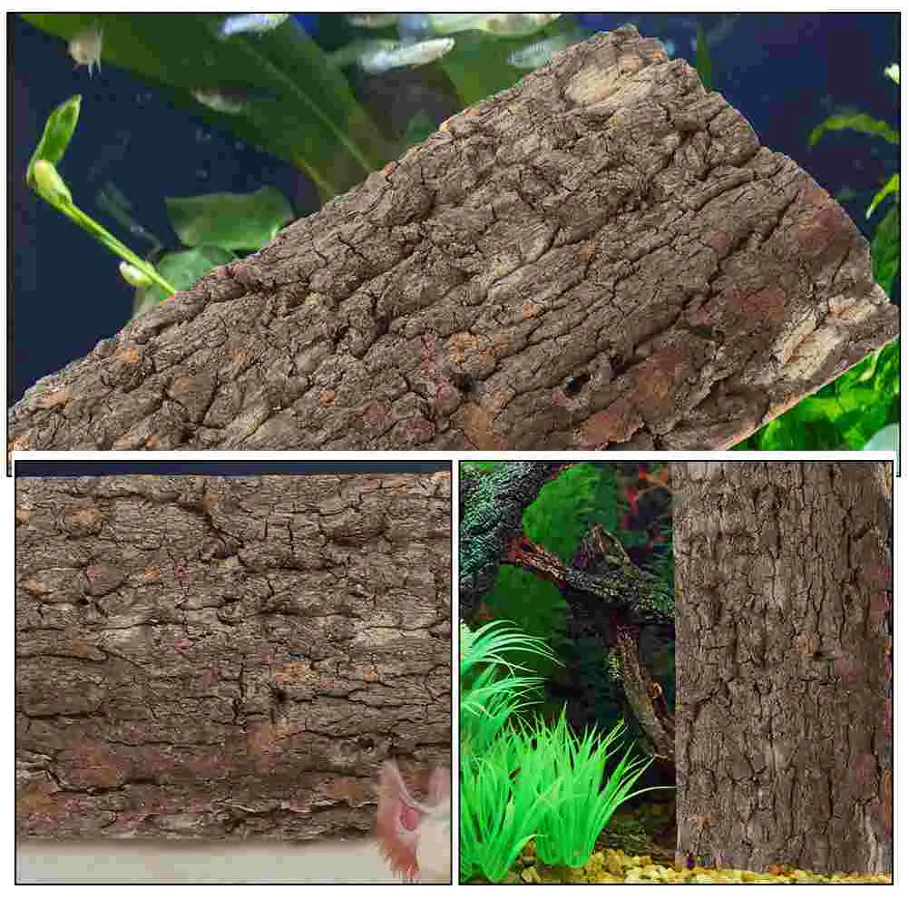 Pet Fish Tank Landscaping Terrarium Background Reptile Bark