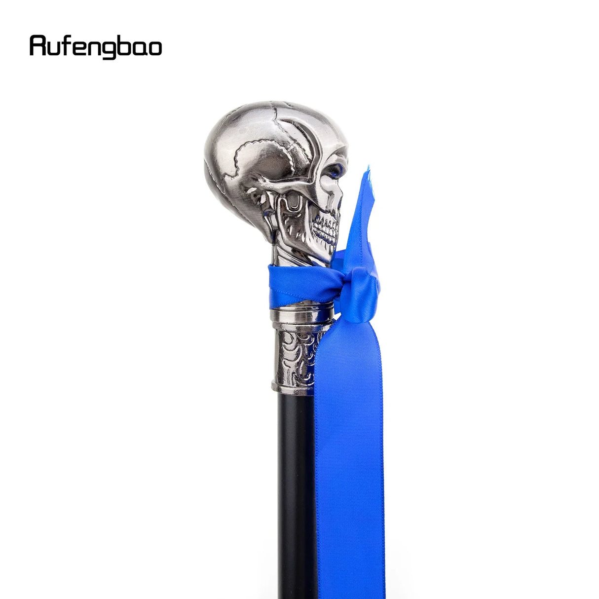 Skull Head with Bow Tie Walking Stick with