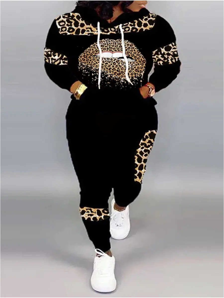 LW Plus Size Pattern Animal Print Twopiece Pants
