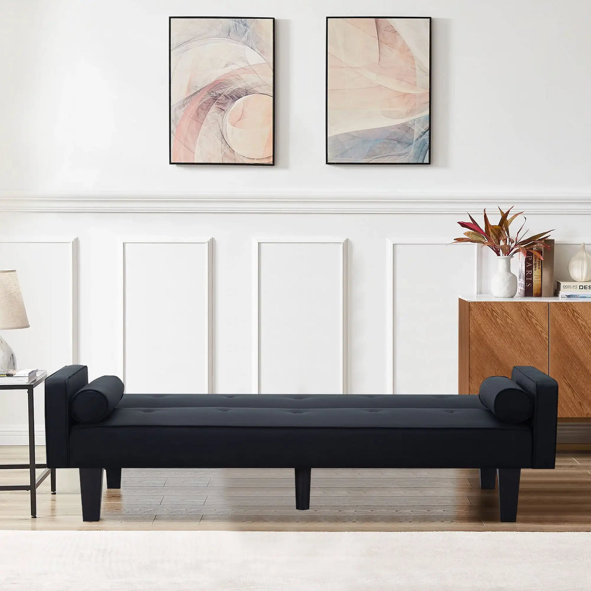 Futon Sofa Beds, 71" Upholstered Convertible Sofa Couch,
