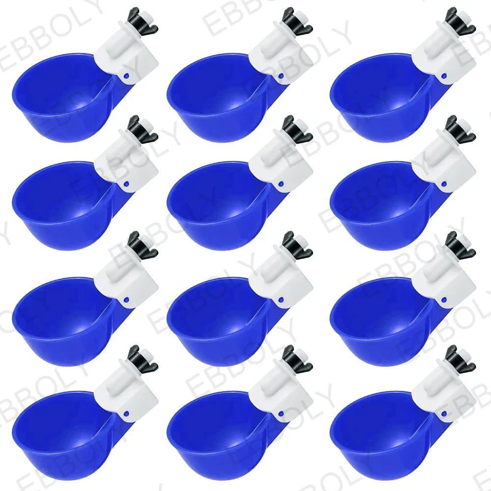 12/20/30PCS Automatic Chicken Water Feeder Drinking Cups Poultry