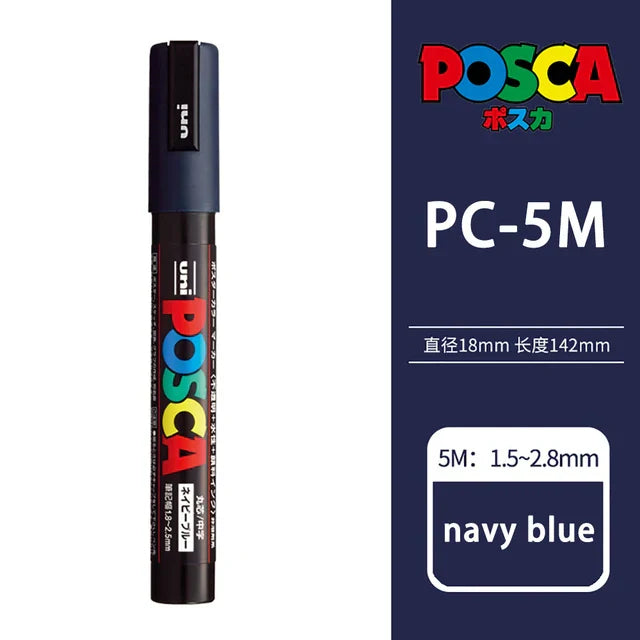 39 Colors Uni Posca PC-5M Paint Marker,1.8-2.5mm Medium