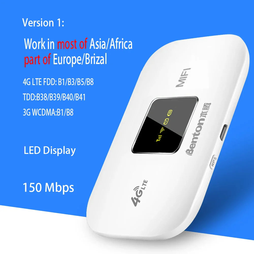 Benton Wifi Router Portable Mini 3G4G Unlocked Lte
