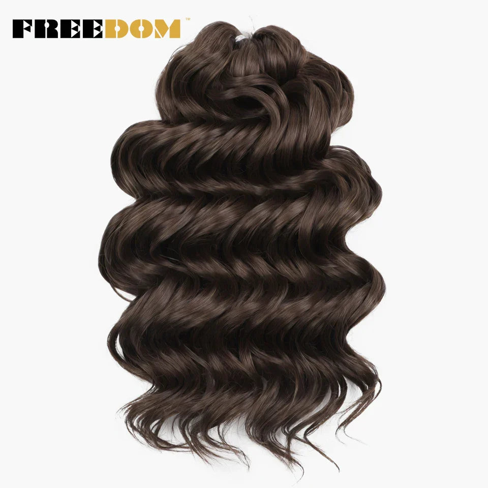 FREEDOM Deep Wavy Twist Crochet Hair 16 Inch