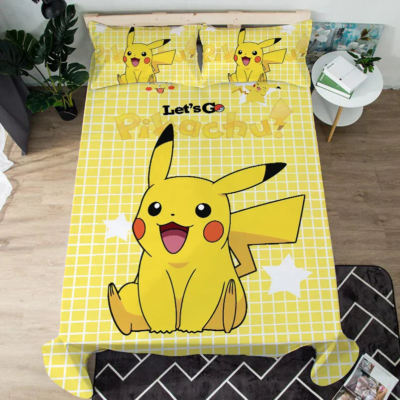 Animation Derivatives Keeppley Pokemon Pikachu Bed Flat Sheet
