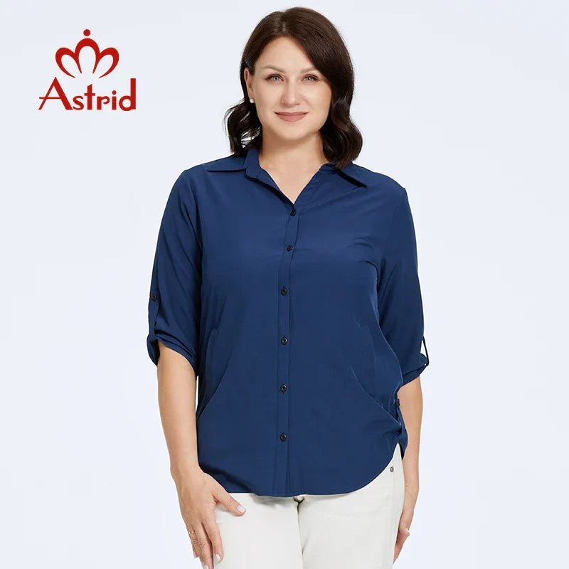 Astrid Autumn Womens Shirt Blouses 2023 Elegant Office