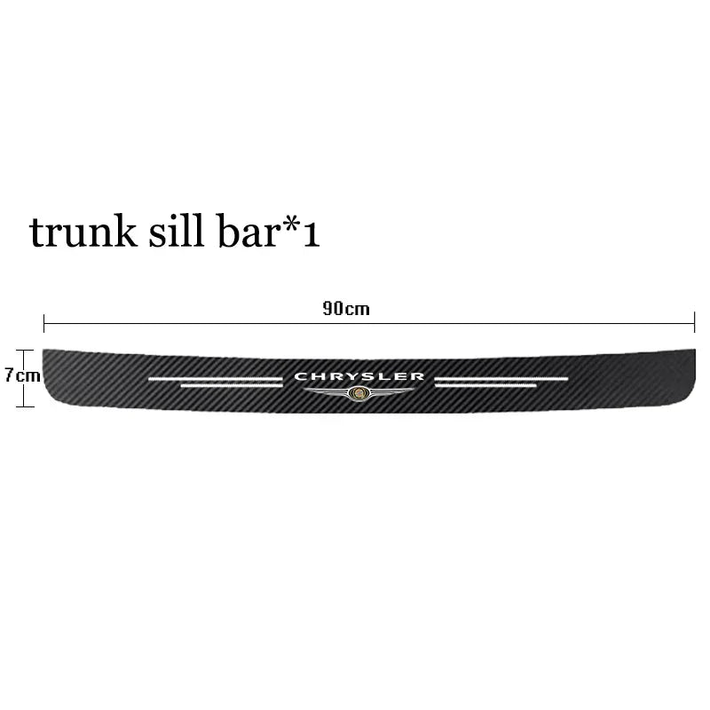 Car Door Sill Protector Carbon Fiber Threshold Decals