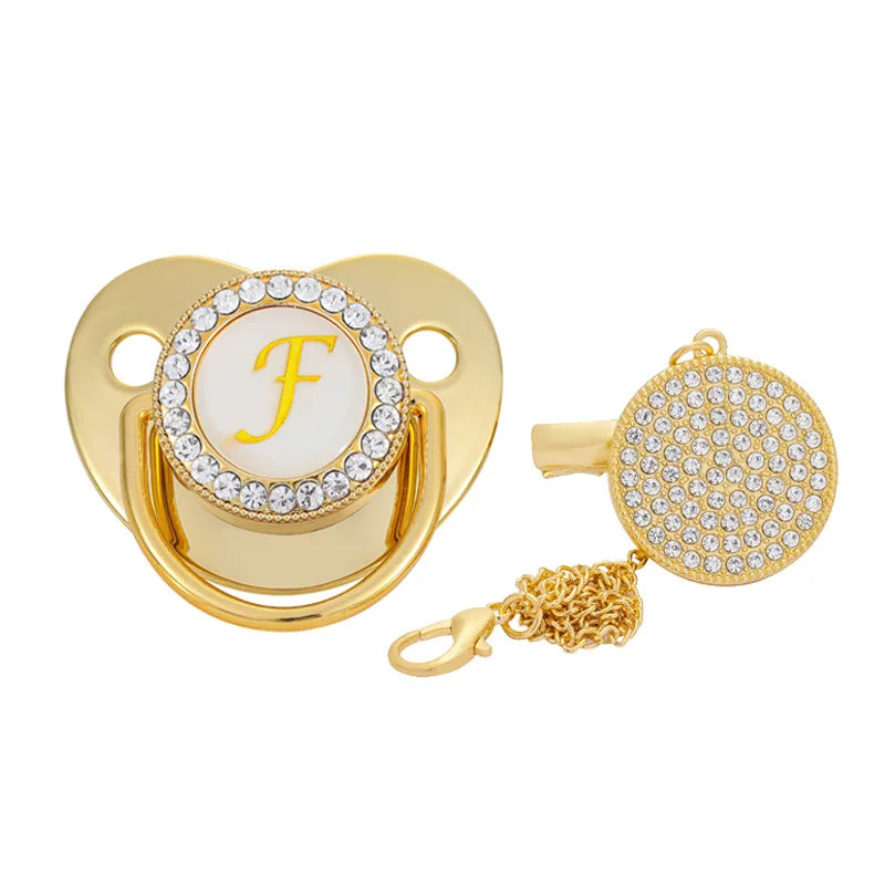 2023New Gold Diamond Baby Pacifier With With Dust