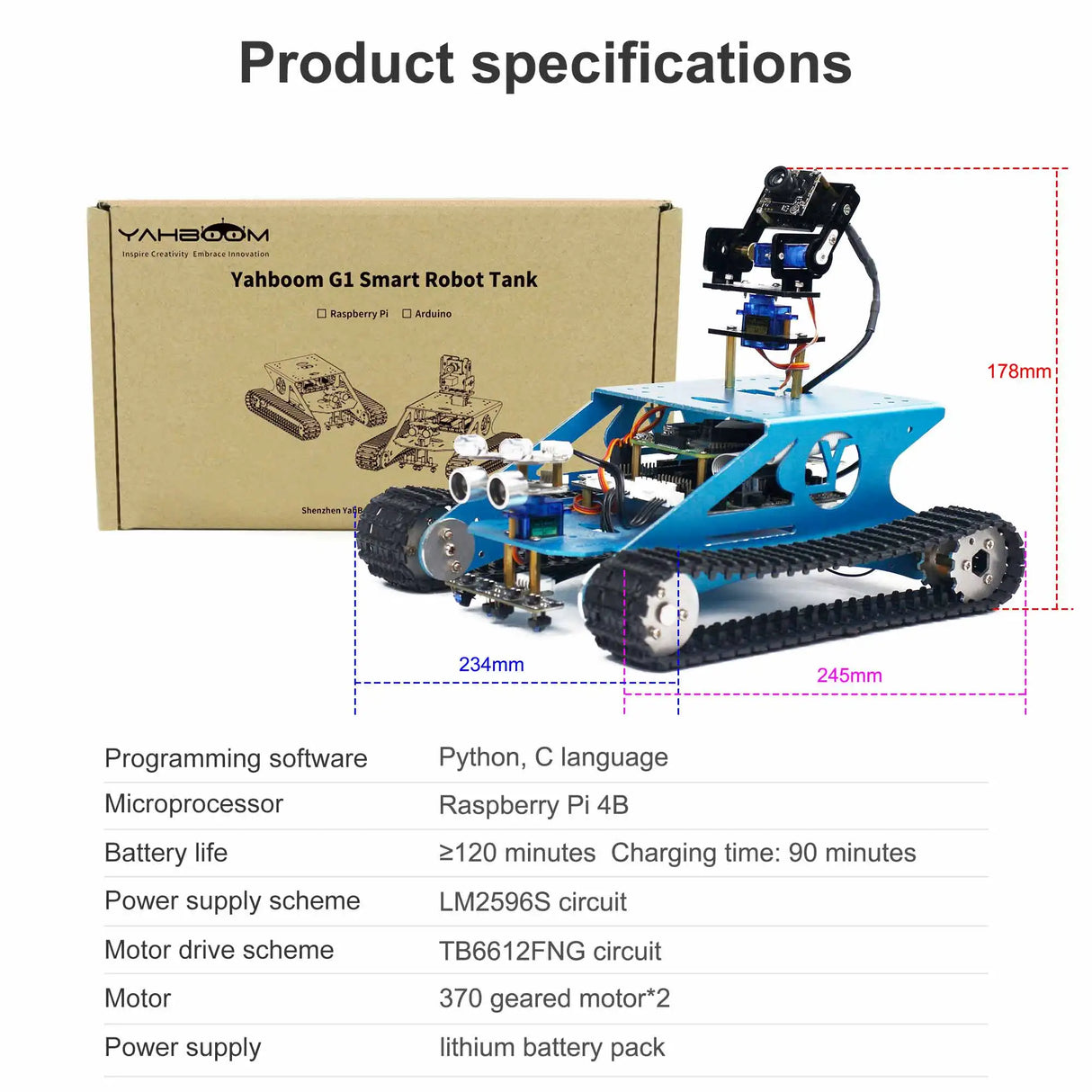 Smart Tank Robot Car Kit for Raspberry Pi