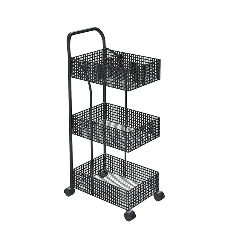 Utility Bathroom Cabinets Trolley Storage Bookcase Metal Basket