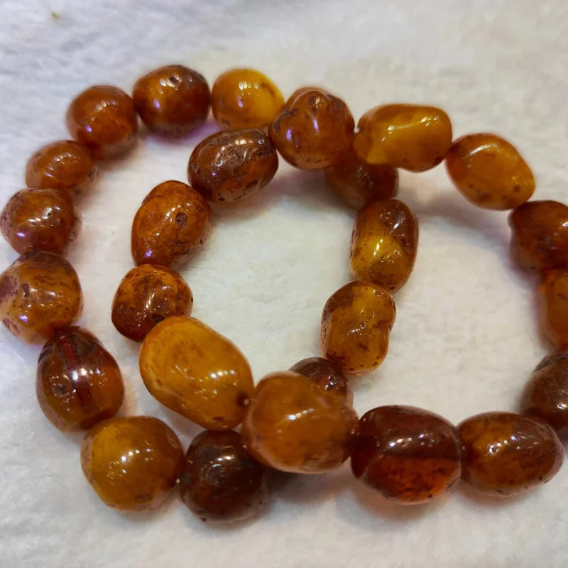 Natural Raw Amber Bracelet Men Women Healing Gemstone