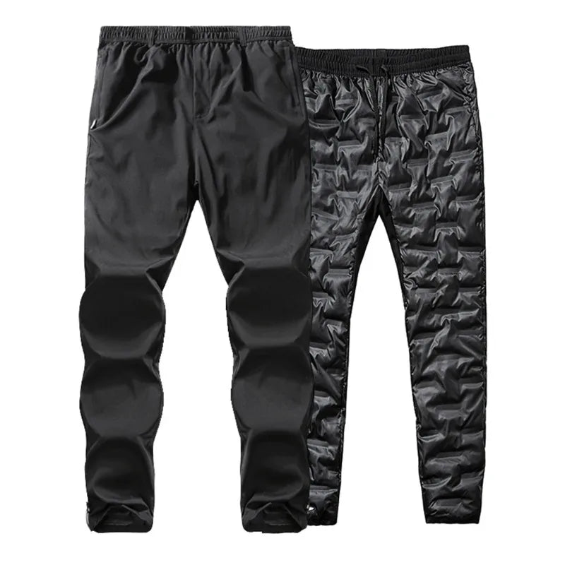 Men White Duck Down Padded Winter Warm Down