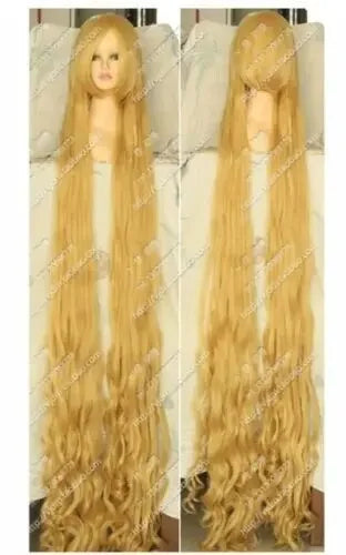 Harajuku Tangled Rapunzel Long Blonde Gold 150CM-200CM Wavy