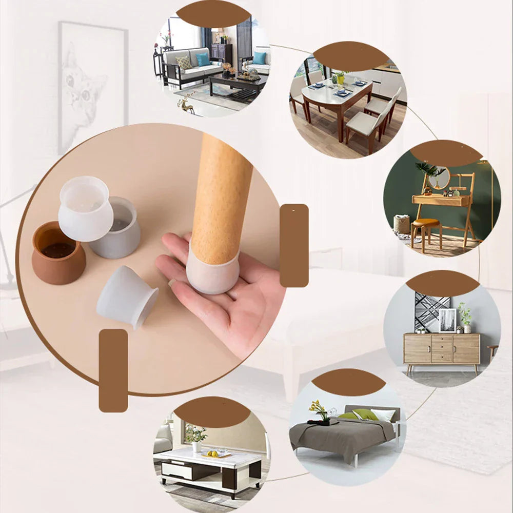 16 Pcs/lot Silicone Chair Table Foot Cover Protector