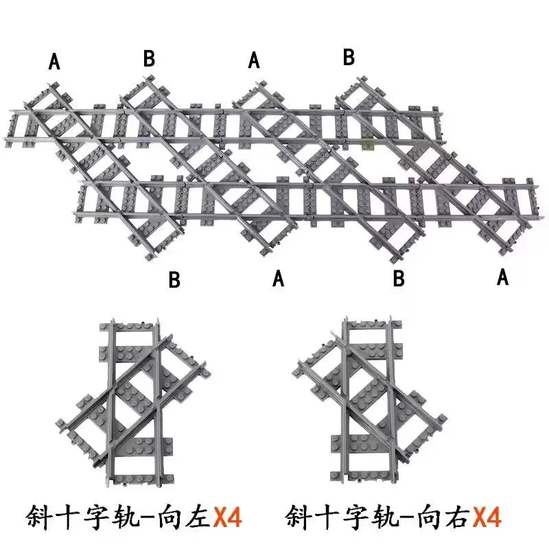 City Train Track Building Block Set 100PCS Soft