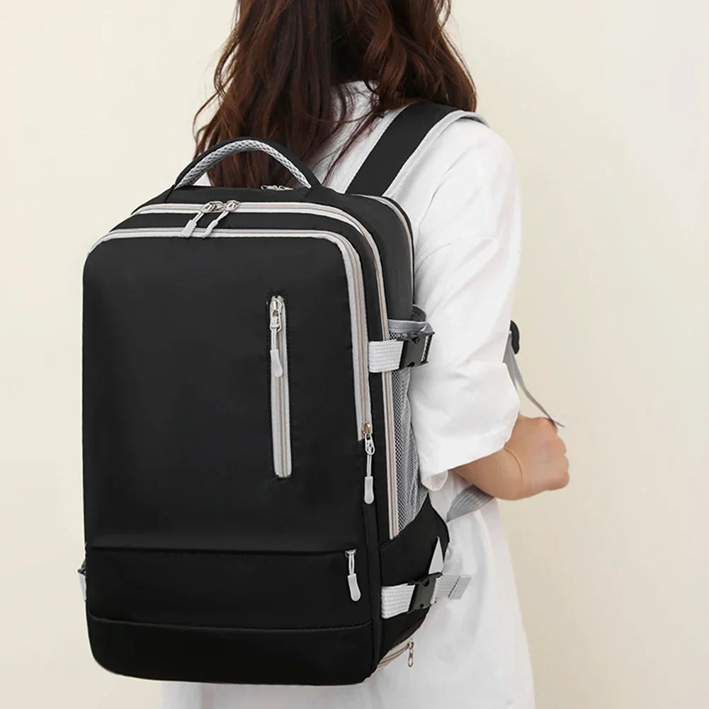 Unisex Casual Bag MultiPockets Carry On Backpack with