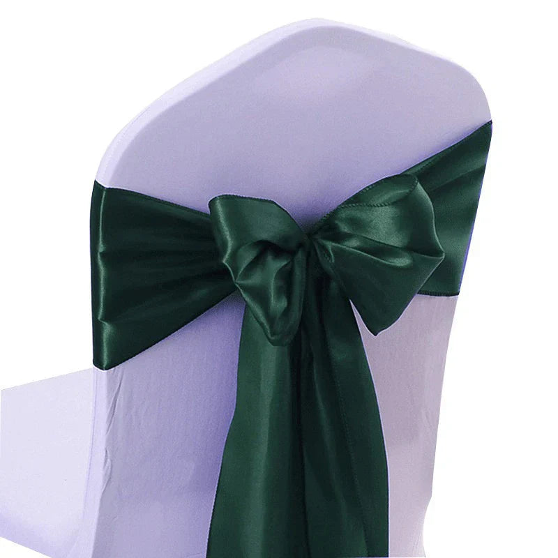 25pcs Rose Gold Satin Chair Bow Sashes Wedding
