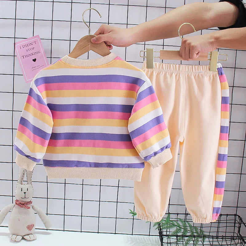 Autumn Baby Girl Cloth Set Infant Tracksuit Children