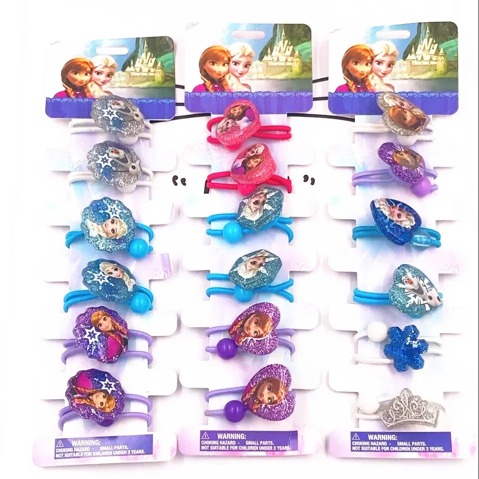 6PCS/Lot Hair Accessories Princess Elsa Anna Elastic Hair