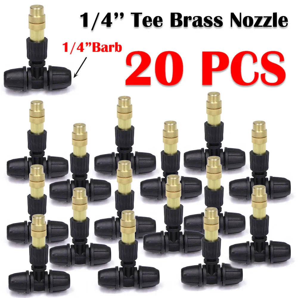 30-5M Garden Adjustable Brass Nozzle Misting Watering System