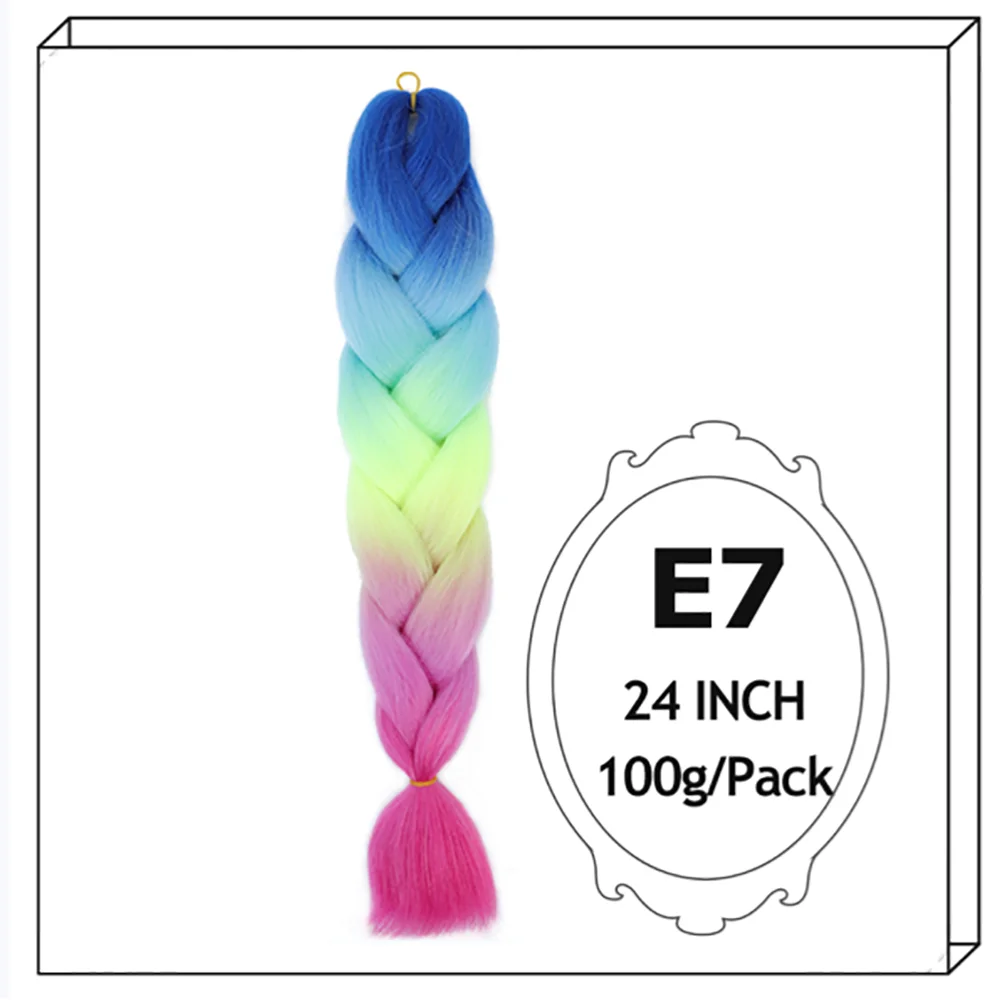 24Inch Synthetic Long Jumbo Ombre Braiding Hair For