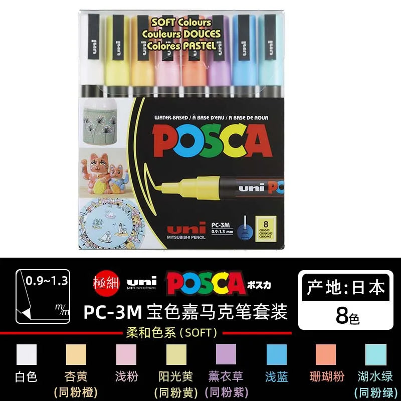 Uni Marker Pen, PC-3M Acrylic posca marcadores permanent