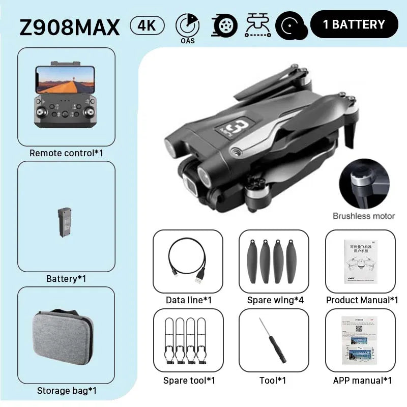 KBDFA MINI Z908Pro Max Drone 4K ESC Professional
