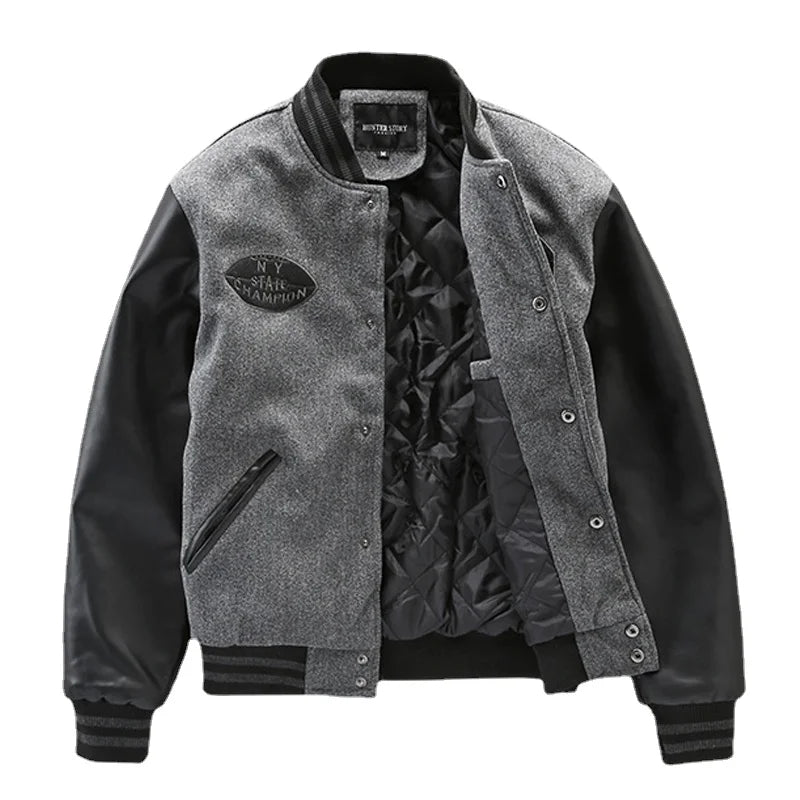 American High Street Thick Baseball Jacket for Men