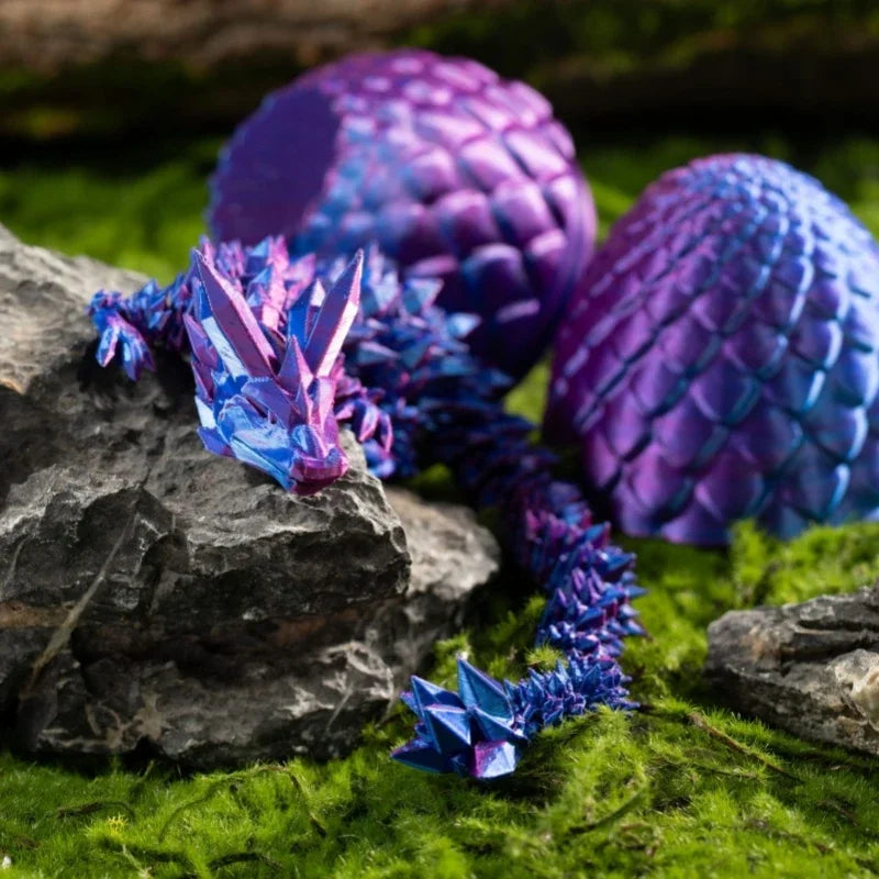 3D Printed Dragon Egg Dragon Gift Set Gemstone