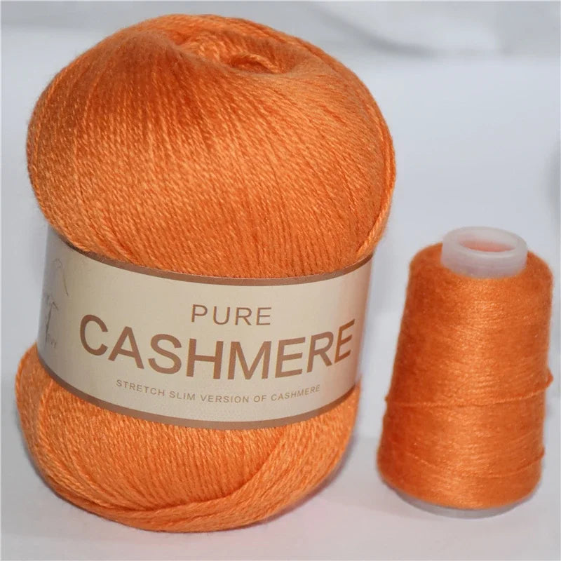 Pure Natural Mongolian Cashmere Yarn Crochet Lana para