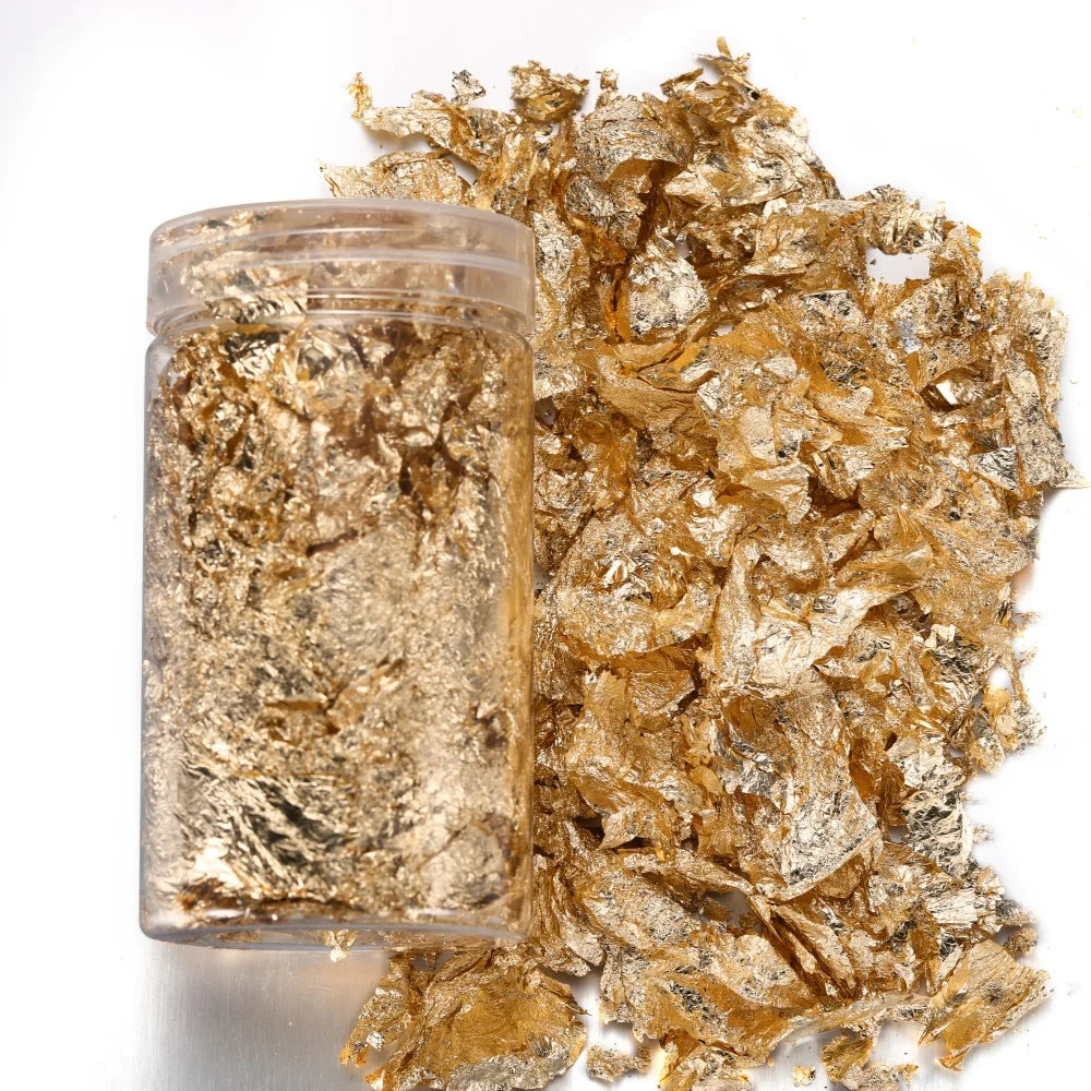 1box Gold Leaf Flakes Sequins Glitters Epoxy Resin